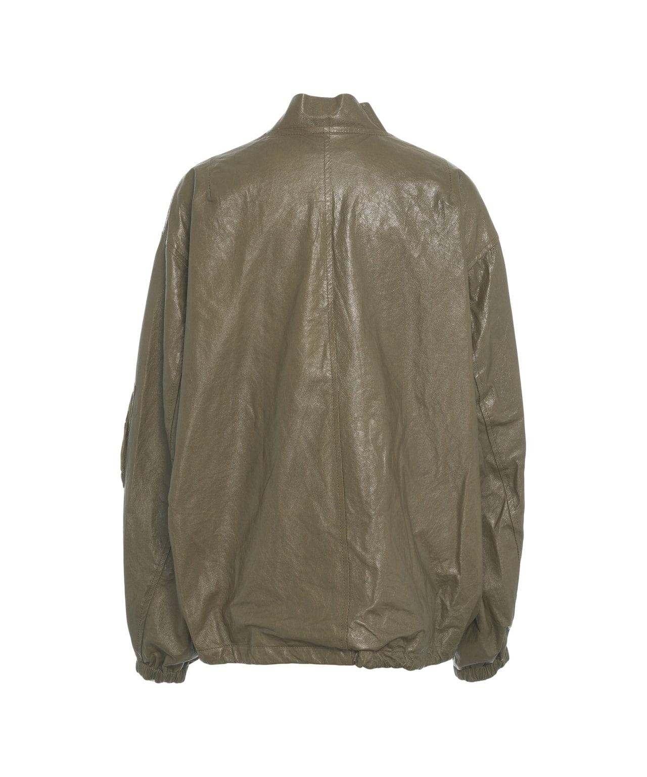 Leather bomber jacket Product Image