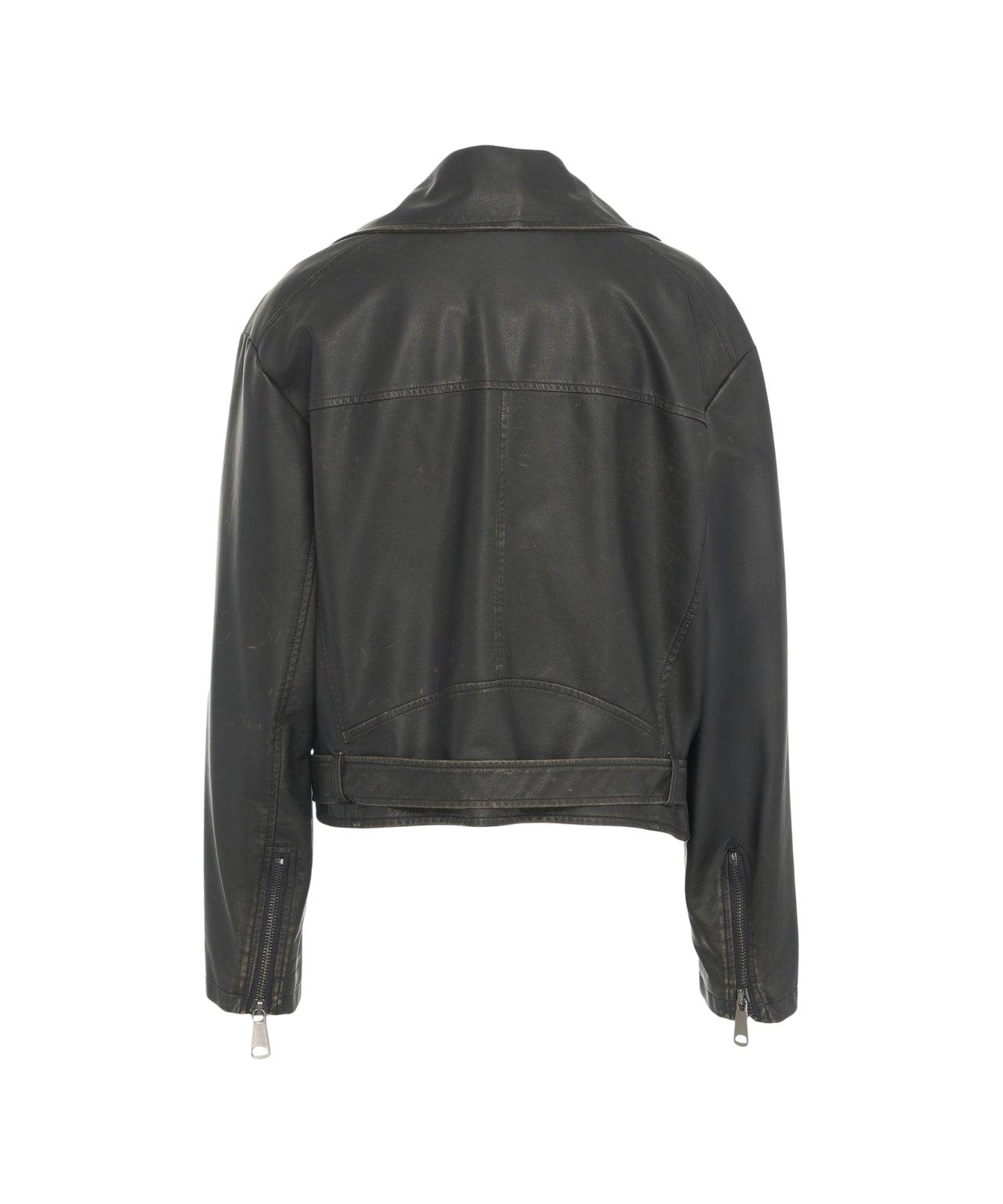 Faux leather biker jacket Product Image