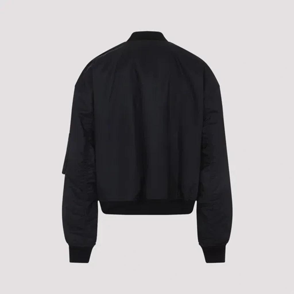 BALENCIAGA Nylon Uniform Merch Large Fit Bomber In Black Product Image