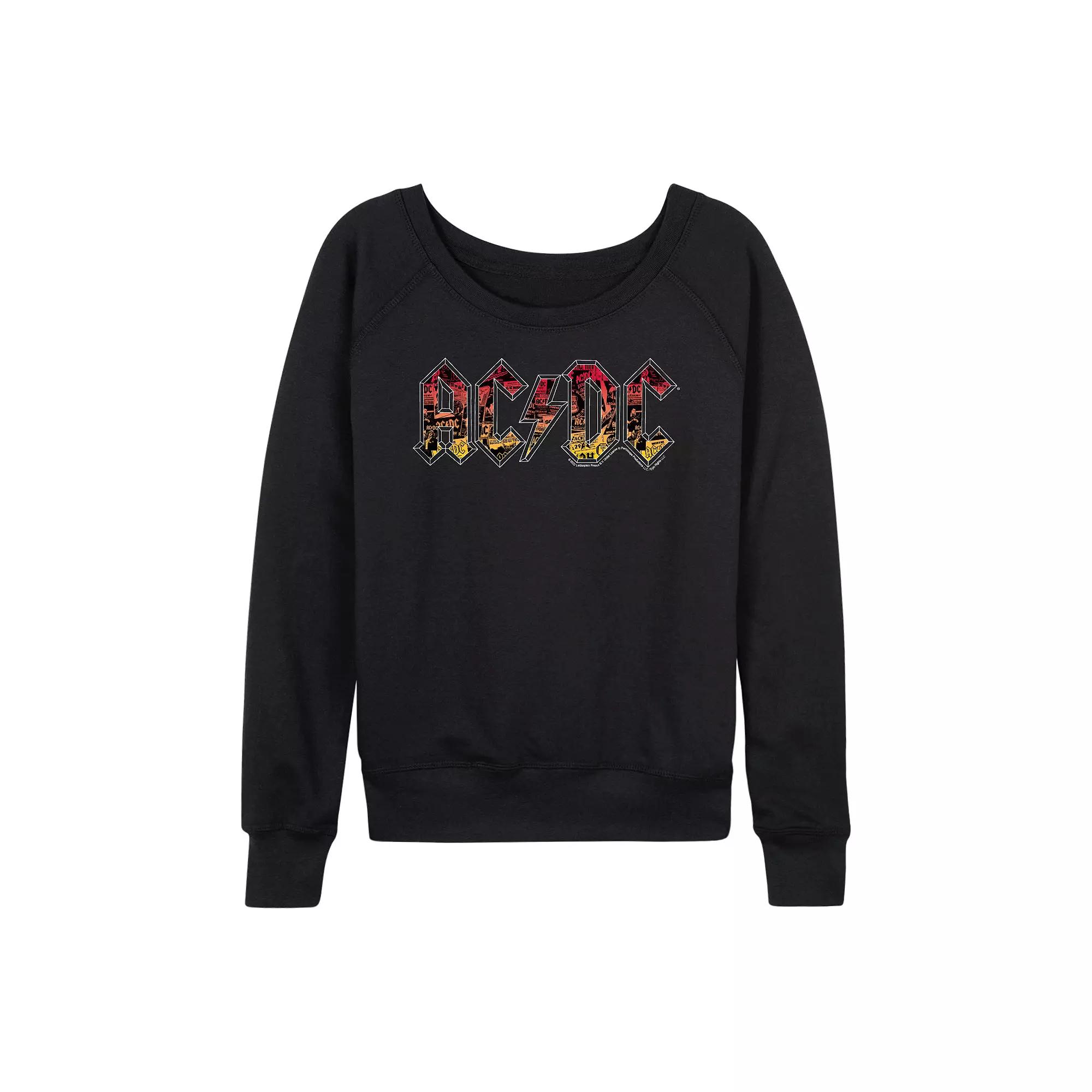 Women's Friends Logo Snowflakes French Terry Long Sleeve Tee,  Product Image