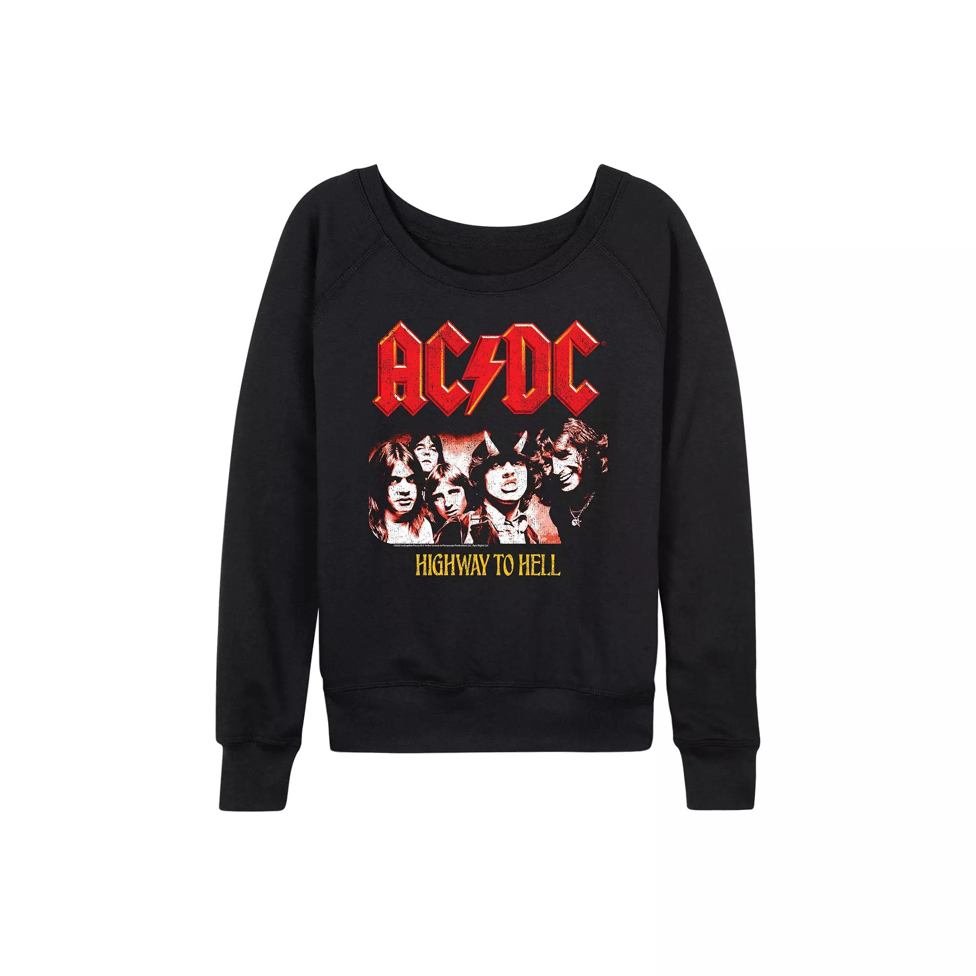 Women's ACDC Highway To Hell French Terry Long Sleeve Tee,  Product Image