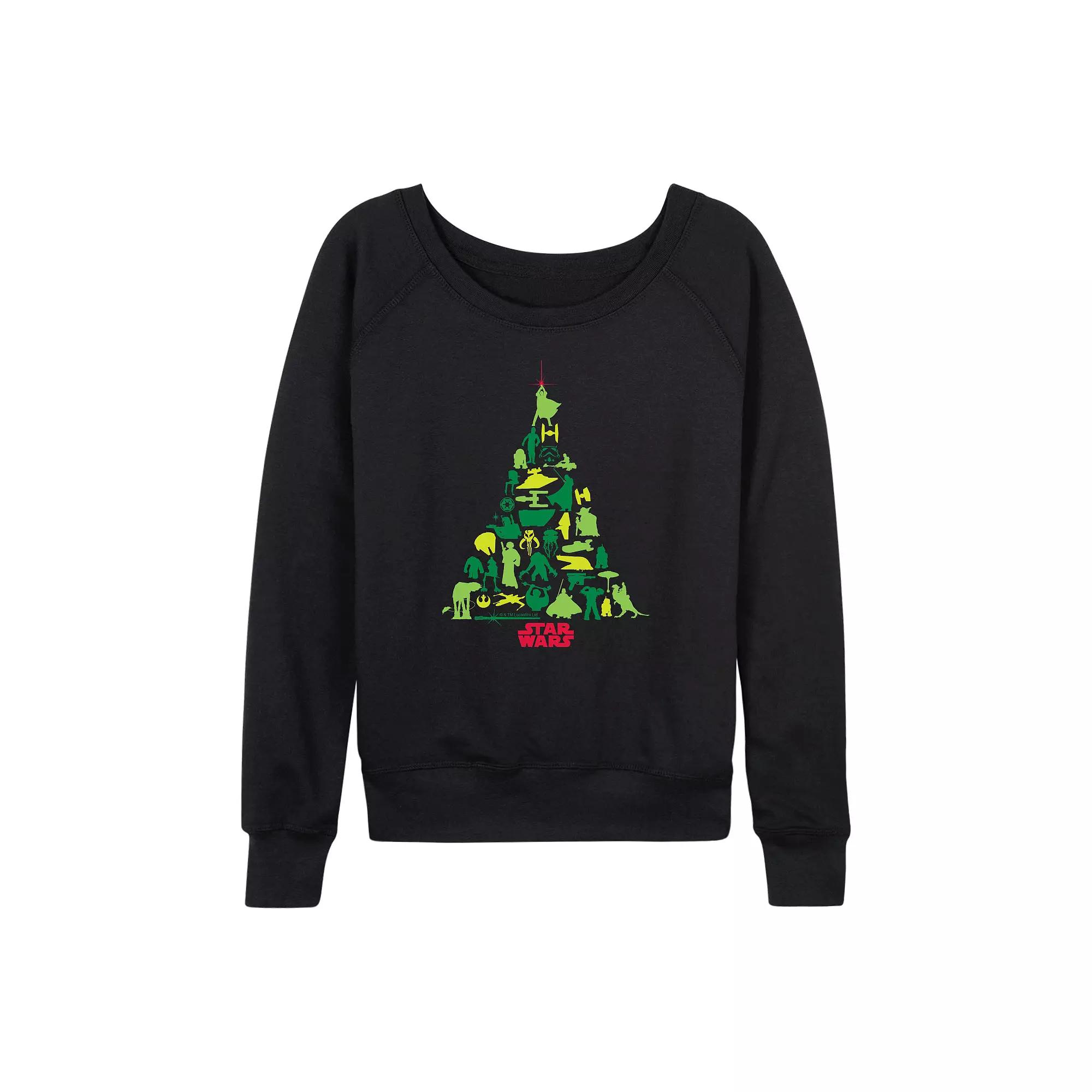 Women's Wicked Elphaba Portrait French Terry Long Sleeve Tee,  Product Image