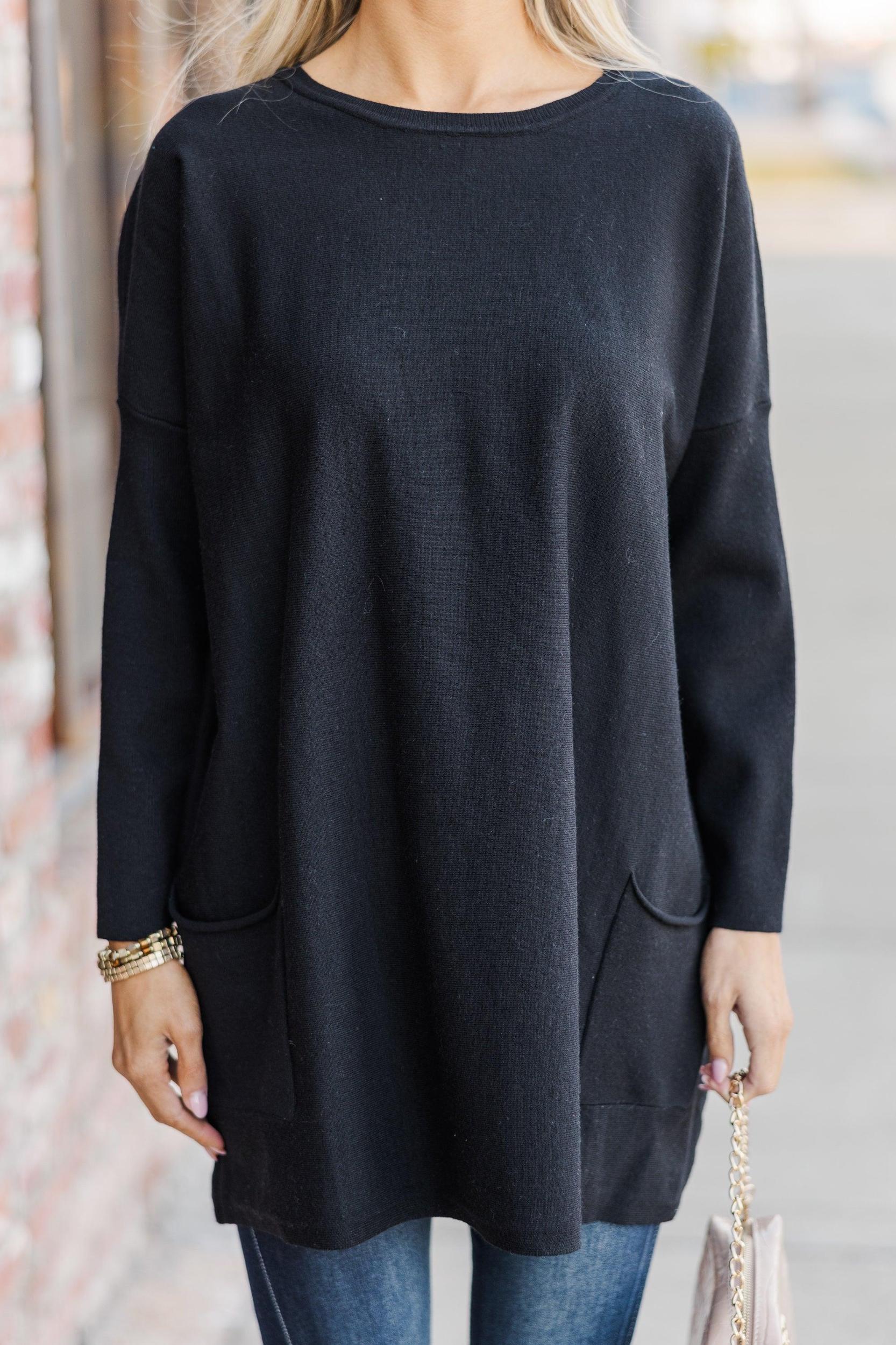 Loving My Life Black Pocket Tunic Female Product Image