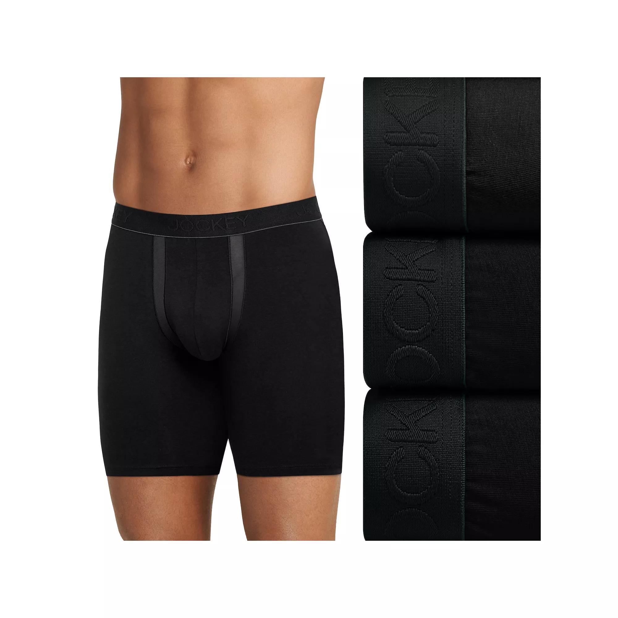 Men's Jockey® 3-Pack Chafe-Proof Pouch Stretch 8.5" Midway Boxer Briefs,  Product Image