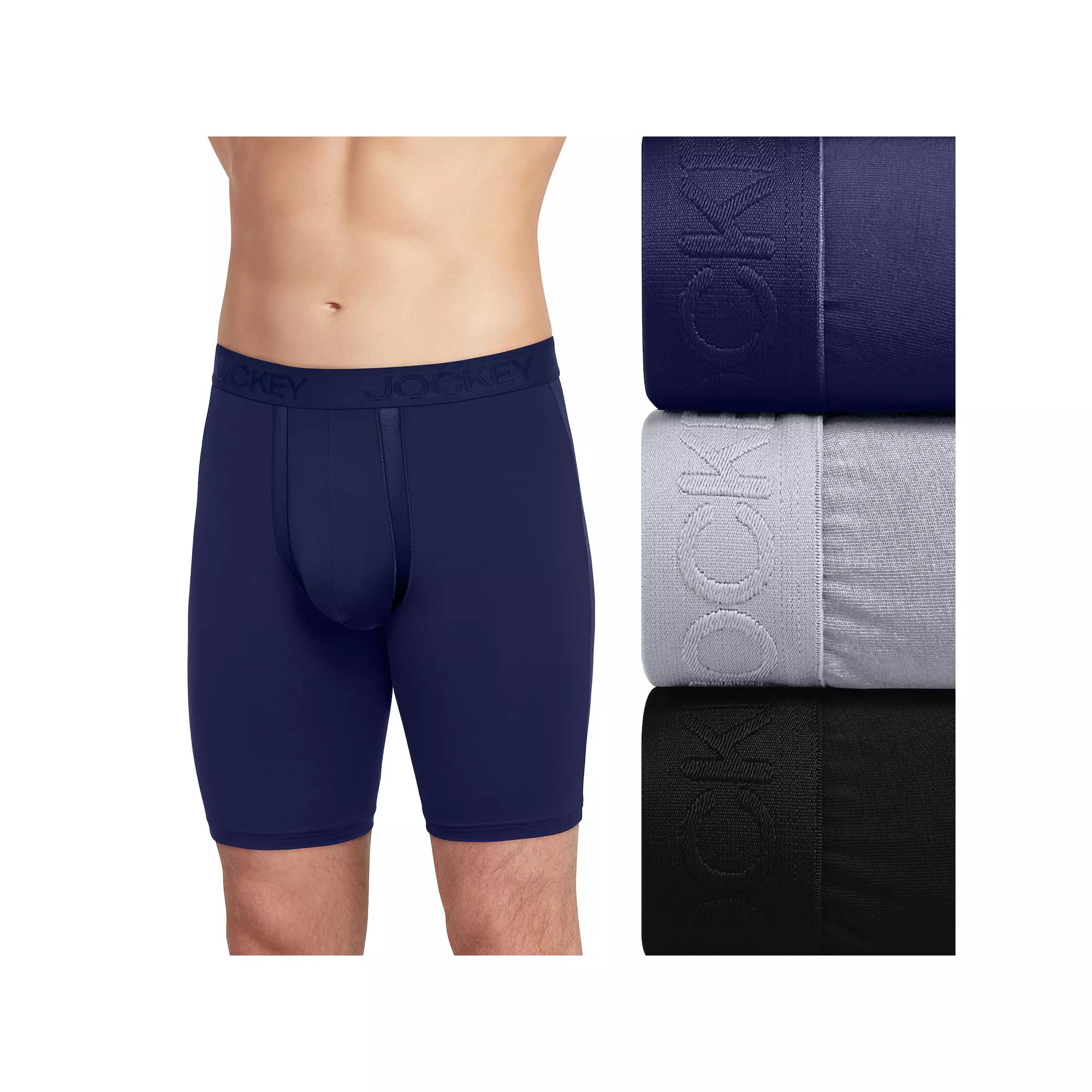 Men’s Jockey® 3-Pack Chafe Proof Pouch Cotton Stretch 6" Boxer Brief, Men's,  Product Image