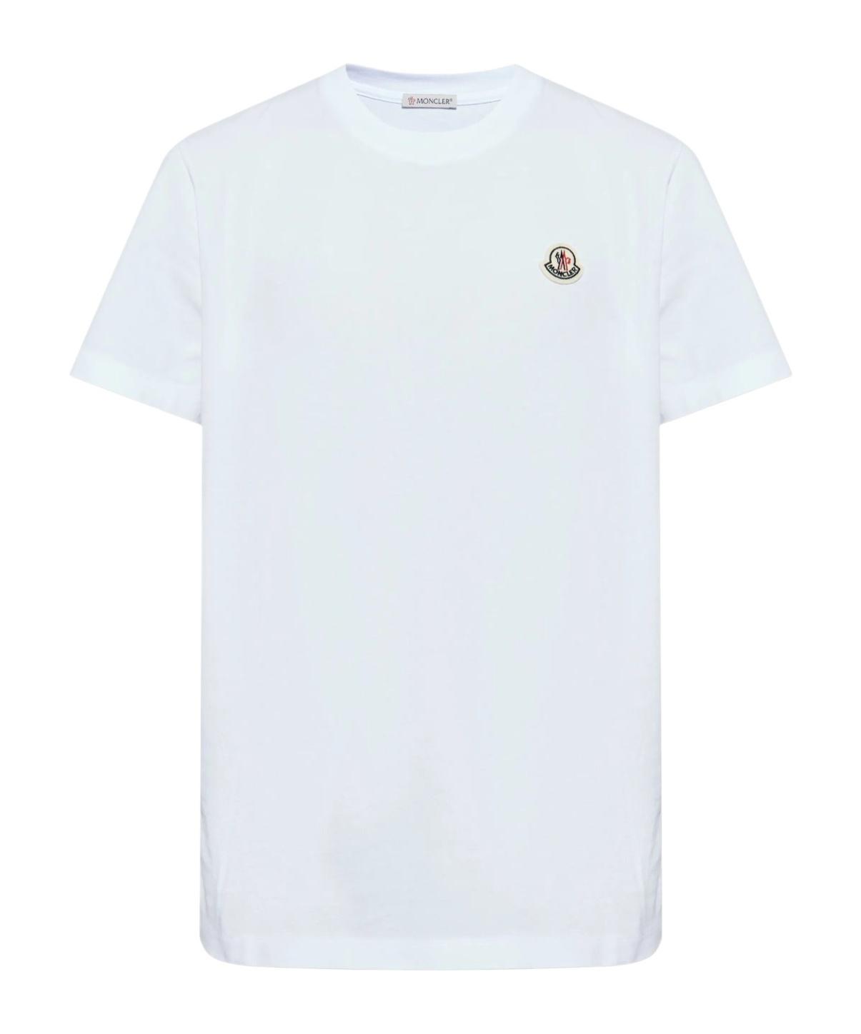 MONCLER Mens White Brand-patch Short-sleeve Pack Of Three Cotton-jersey T-shirt Product Image