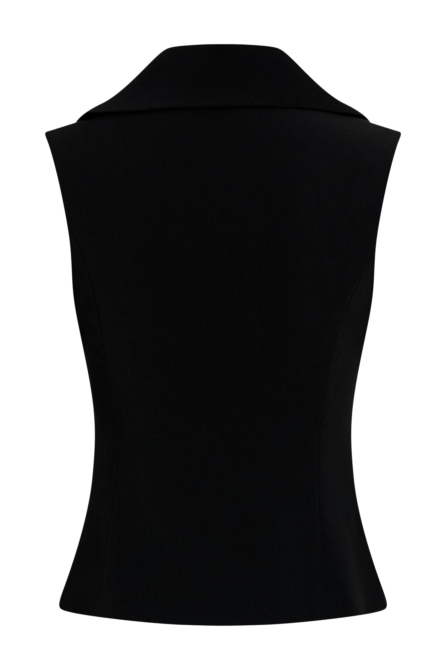 Berkley Suiting Waistcoat With Cowl - Black Product Image