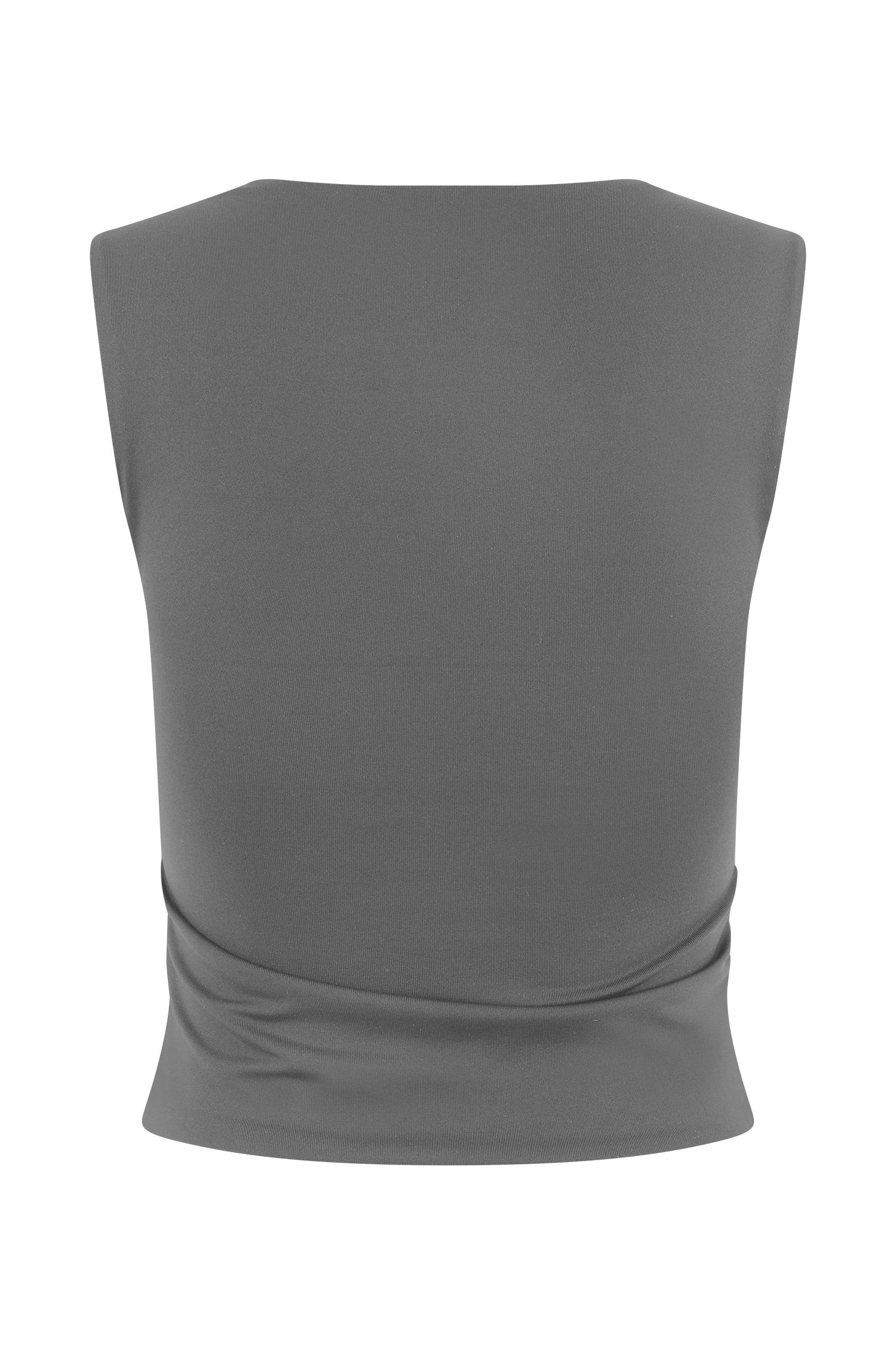 Linley Recycled Nylon Long Line Top - Black Product Image