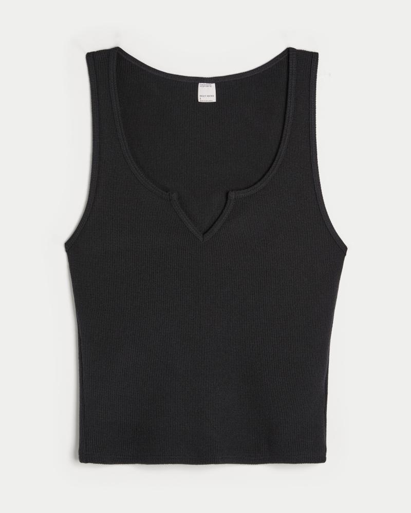 Gilly Hicks Cozy Waffle Notch-Neck Tank Product Image
