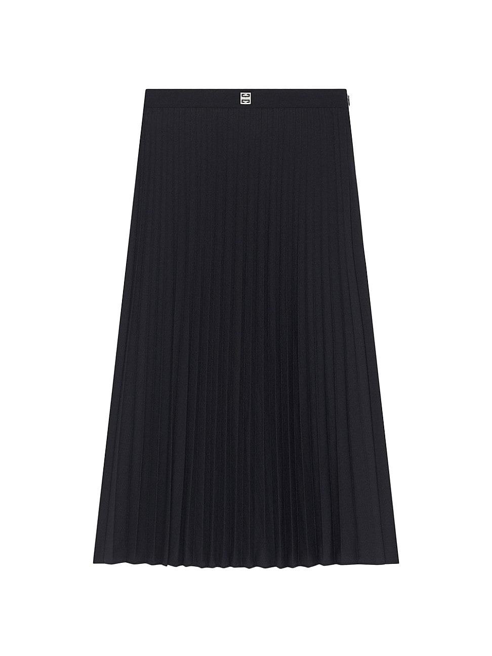Womens Pleated Skirt In Wool Product Image