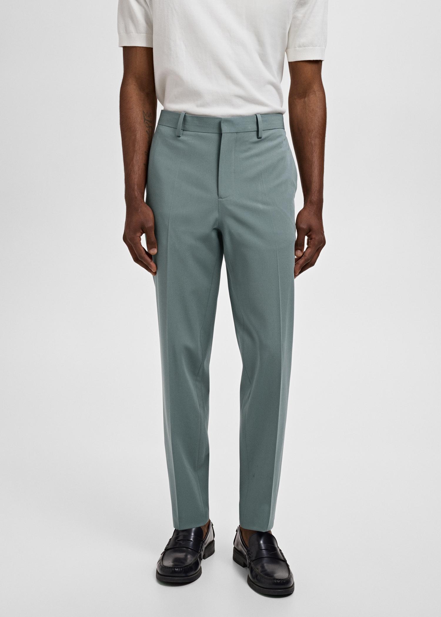 Stretch fabric super slim-fit suit trousers - Men | MANGO USA Product Image