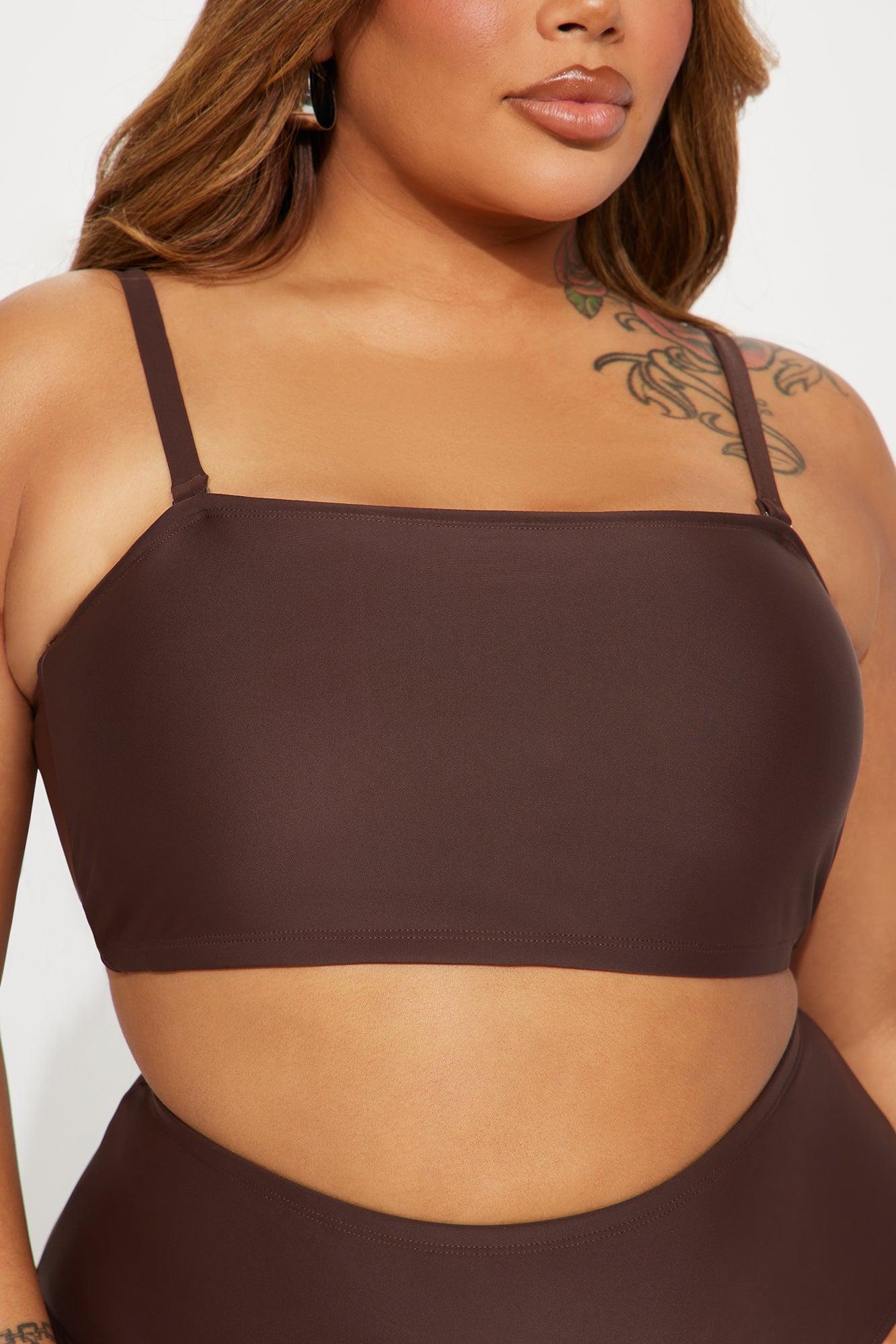 Maui Mix And Match Bandeau Bikini Top - Chocolate Product Image