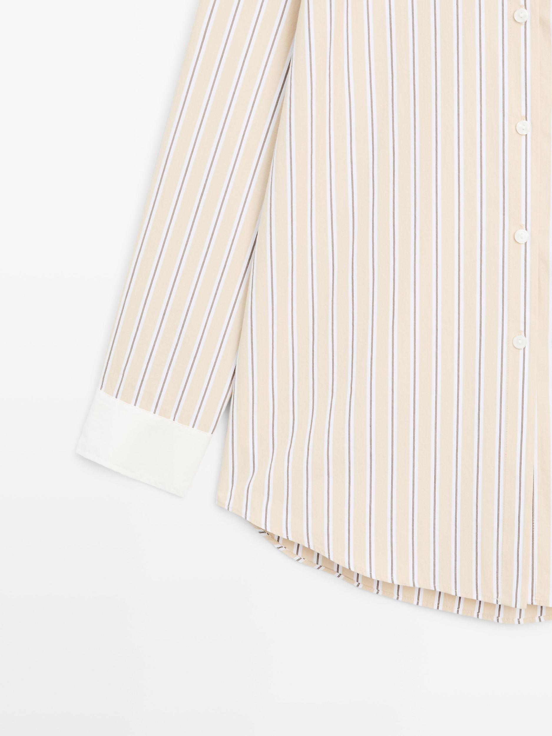 Striped shirt with contrast detail Product Image
