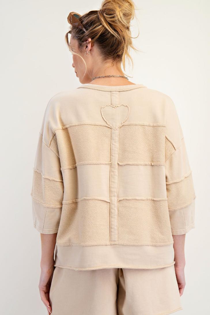 Washed Terry Knit Top Product Image