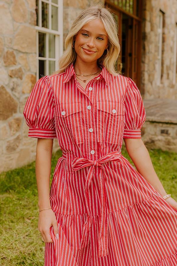 Picnic Date Stripe Midi Dress Product Image