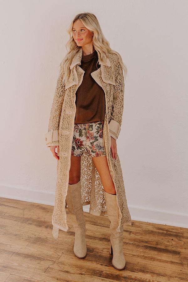 NYC Catwalk Lace Trench Coat Product Image