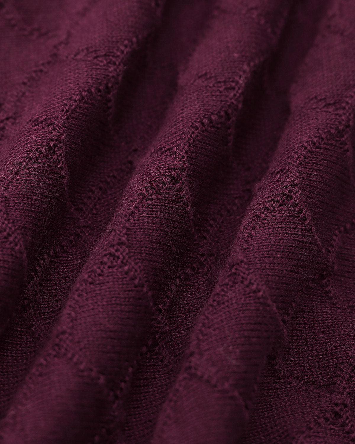 The Dark Green Lapel Ribbed Textured Knit Top Product Image