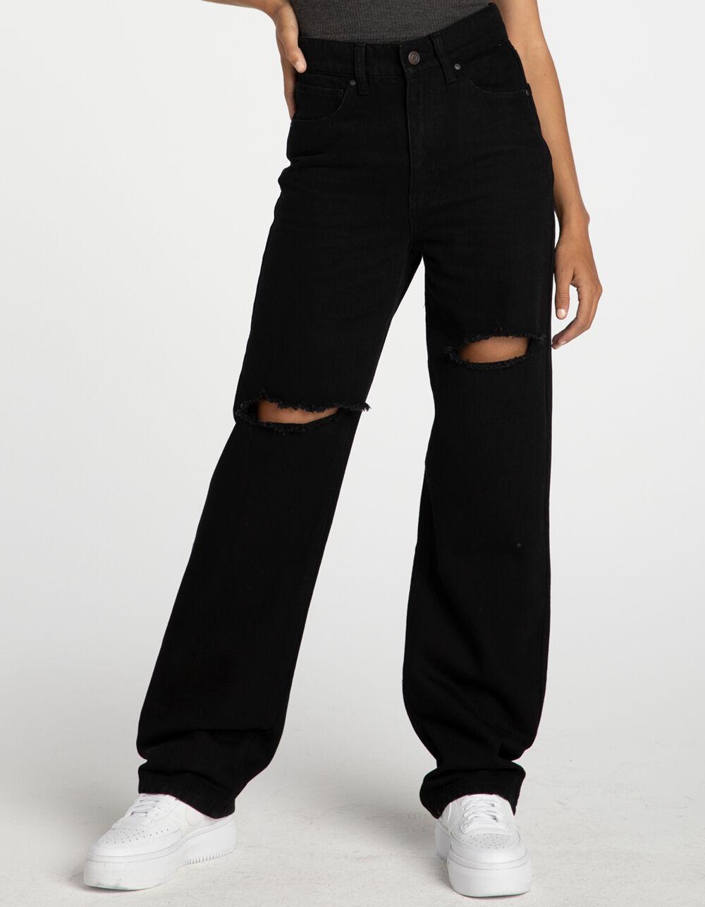 RSQ Womens High Rise Baggy Jeans - BLACK DENIM Product Image