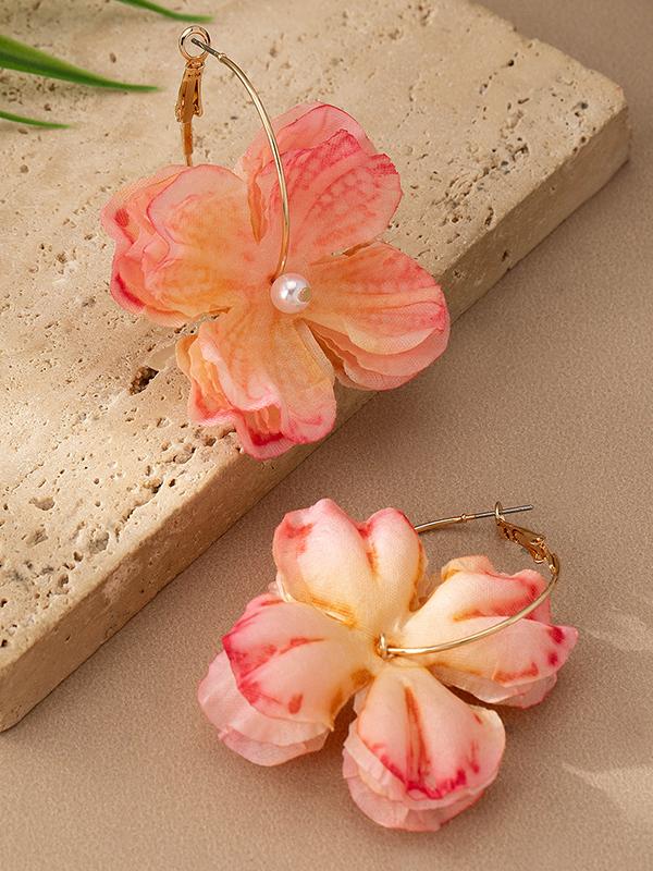 Flower Shape Drop Earrings Product Image