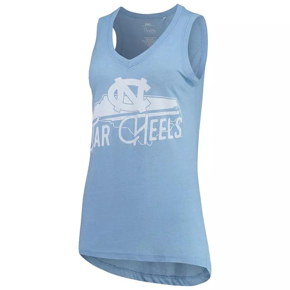 Women's Pressbox Carolina Blue North Carolina Tar Heels Ferris Melange V-Neck Tank Top, Size: XL, Light Product Image