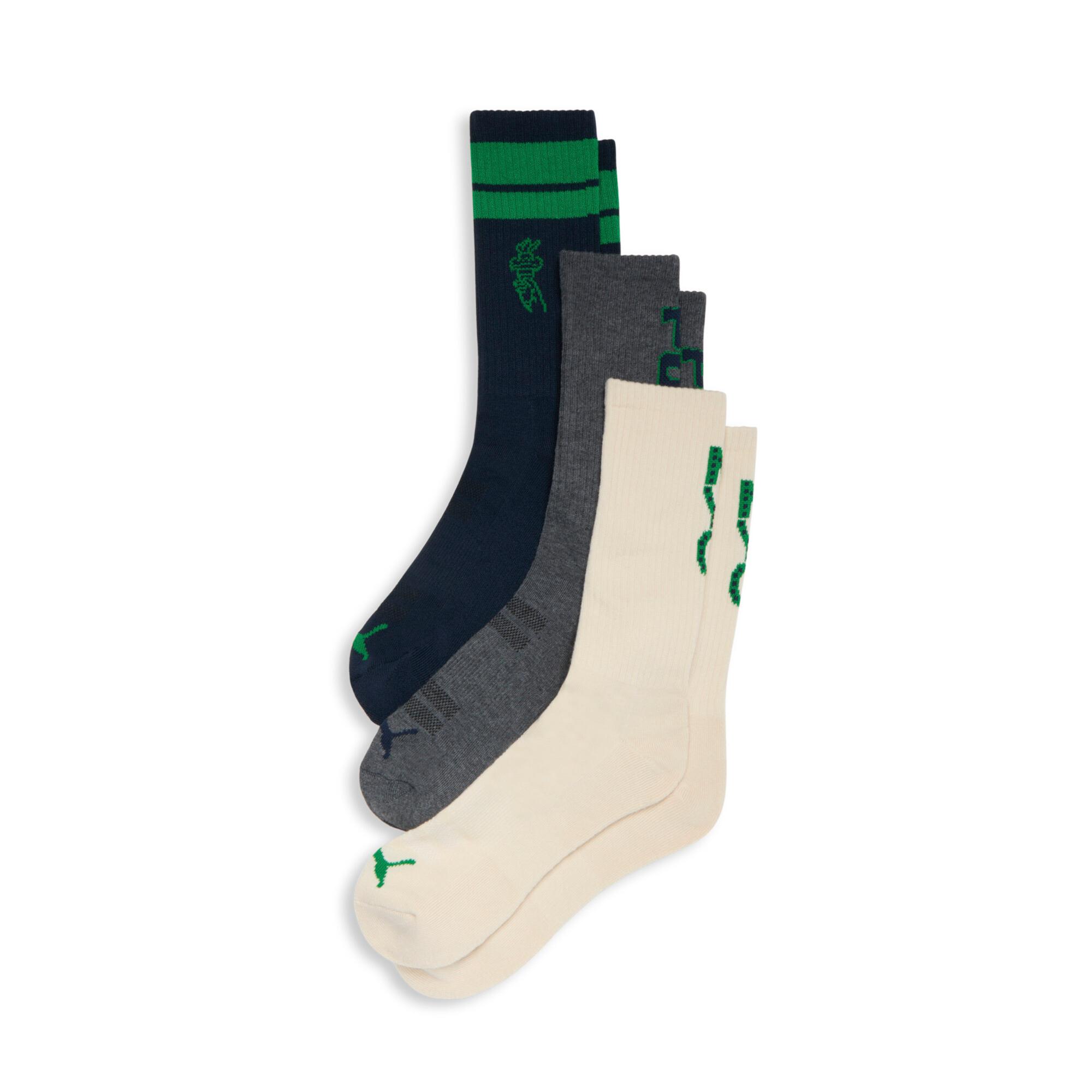 PUMA Men's Half-Terry Crew Lenght Socks (3 Pairs) Product Image