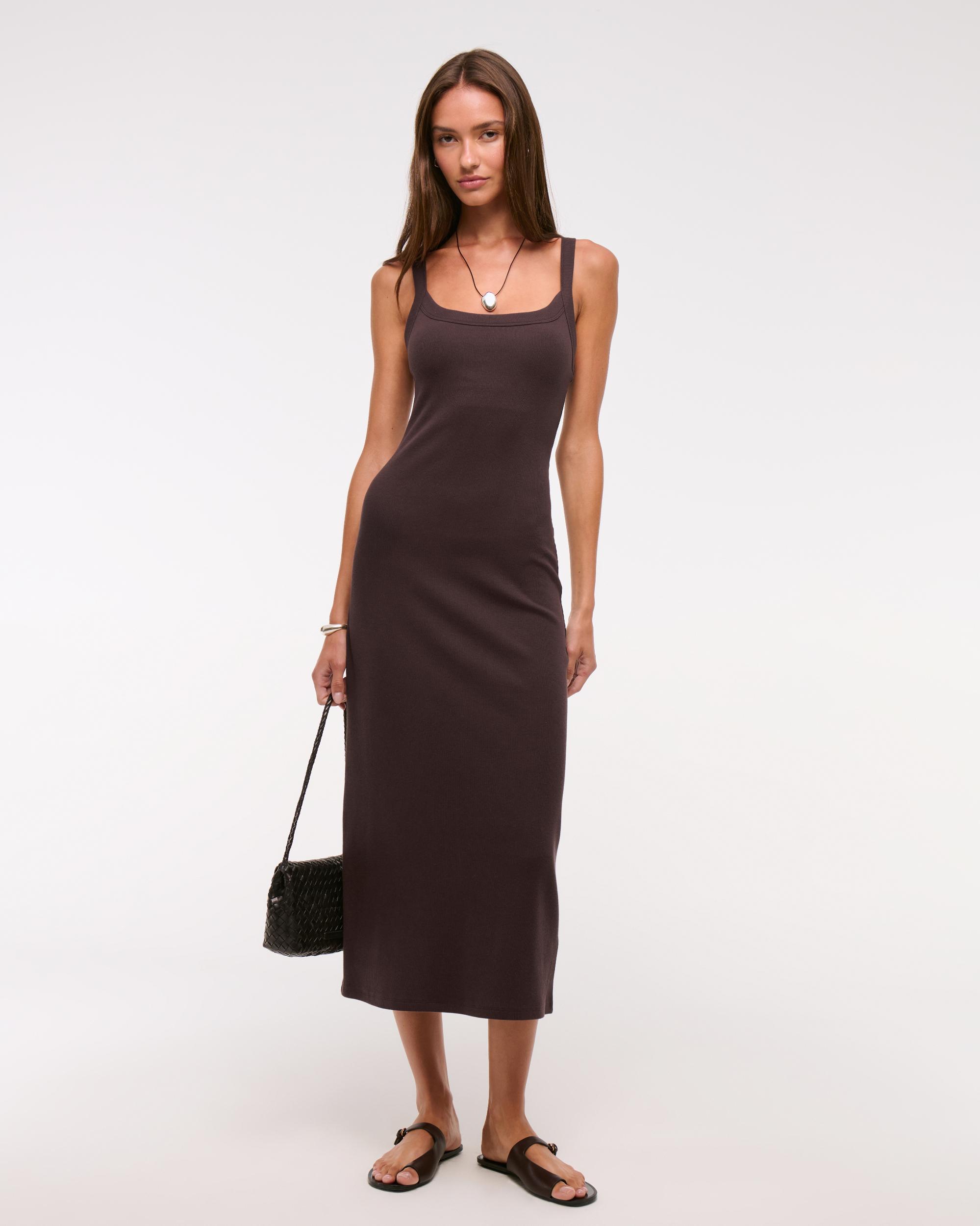 Bra-Free Essential 90s Rib Midi Dress Product Image