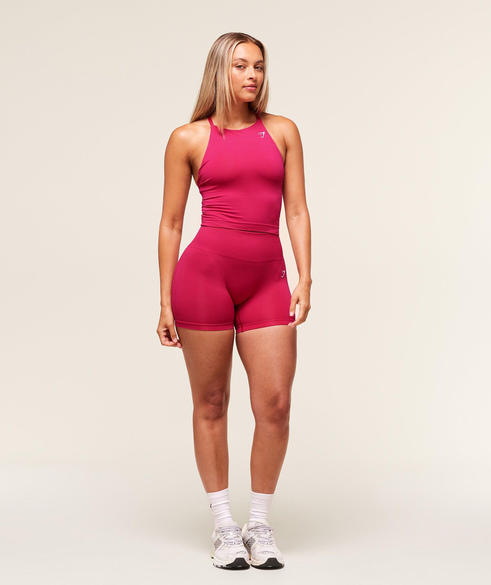 Gymshark Everyday Seamless Tank With Shelf - Build Pink Female Product Image