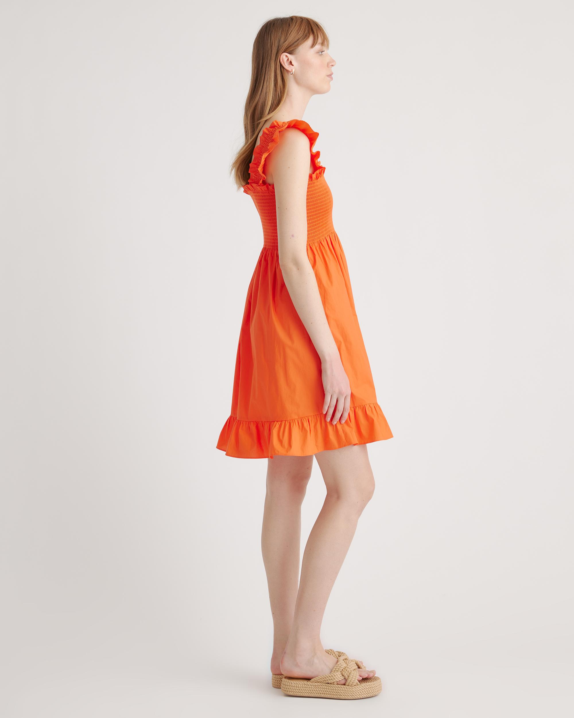 Quince | Women's Smocked Mini Dress Organic Cotton Product Image