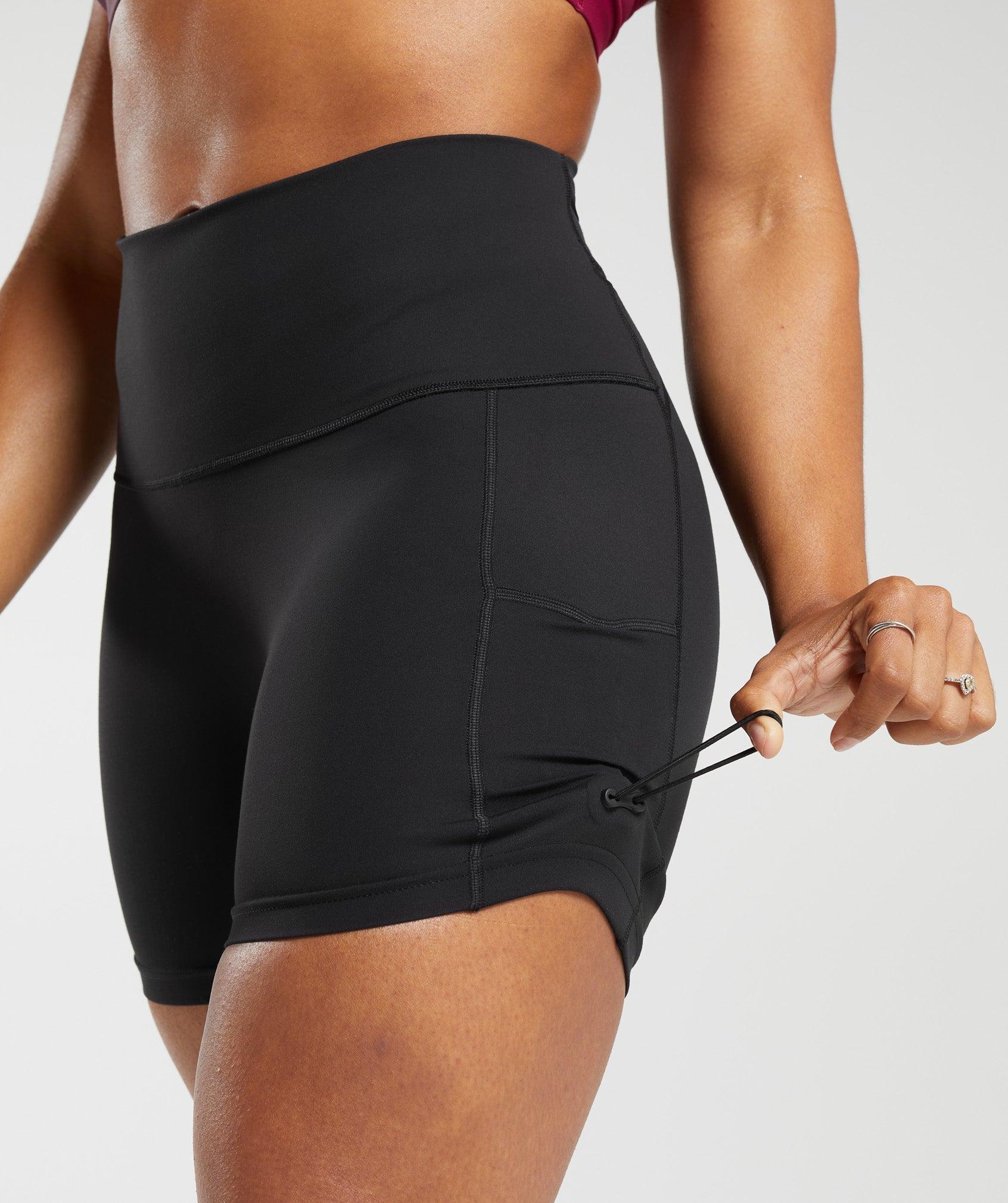 Gymshark Legacy Logo Tight Shorts - Black Female Product Image
