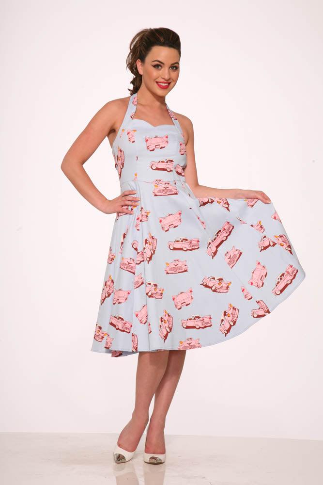 Car Hop Halter Swing Dress Product Image