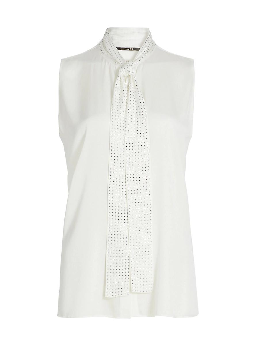 Womens Evelyn Silk-Blend Sleeveless Blouse Product Image