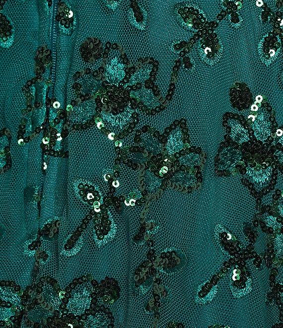 B. Darlin Sequin Off-The-Shoulder Lace Corset Fit & Flare Dress Product Image