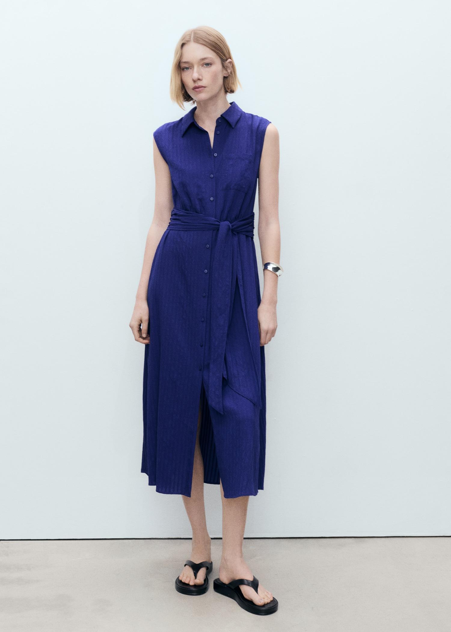 Bow shirt dress - Women | MANGO USA Product Image