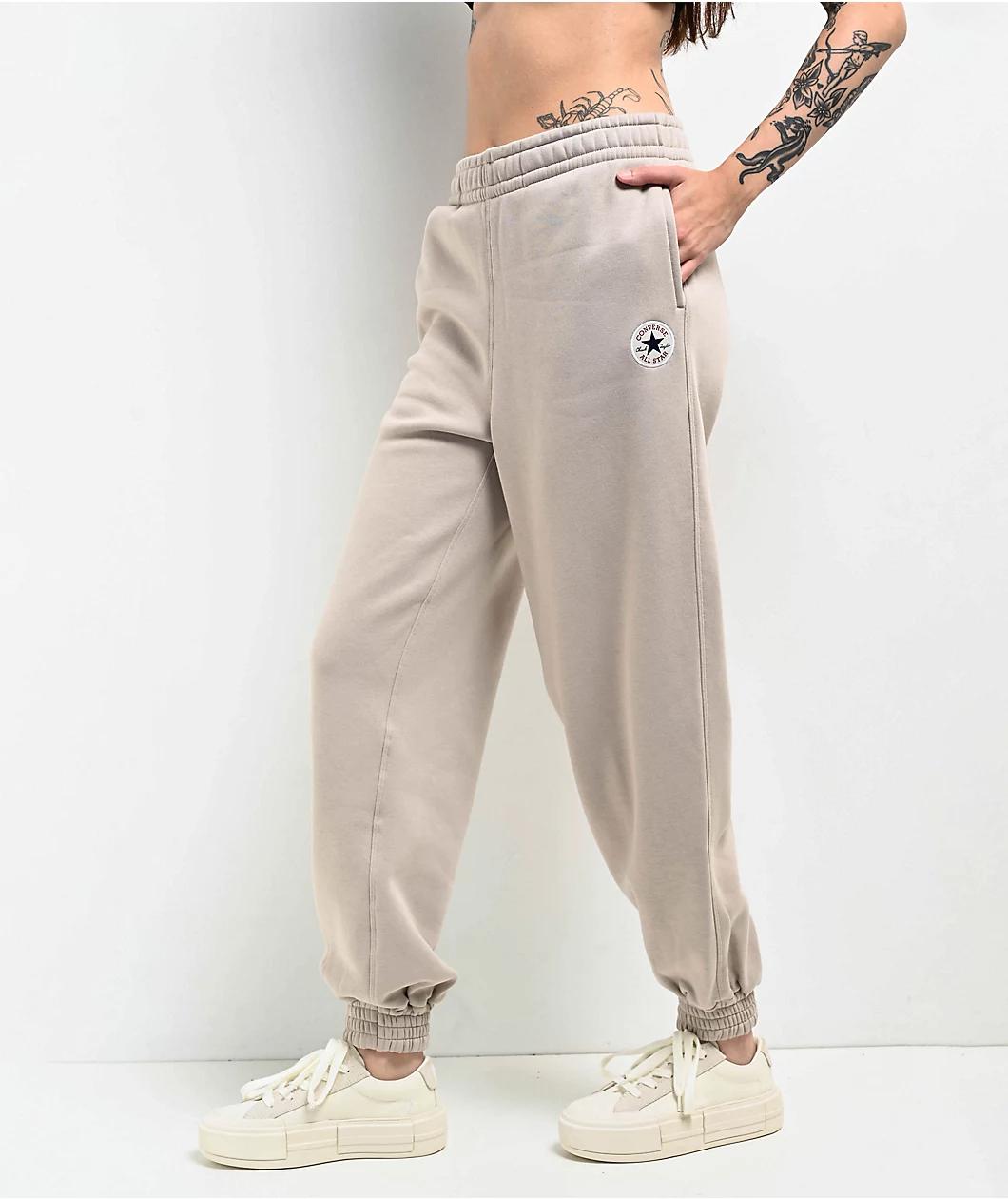 Converse Retro Chuck Taylor Cream Knit Sweatpants Product Image