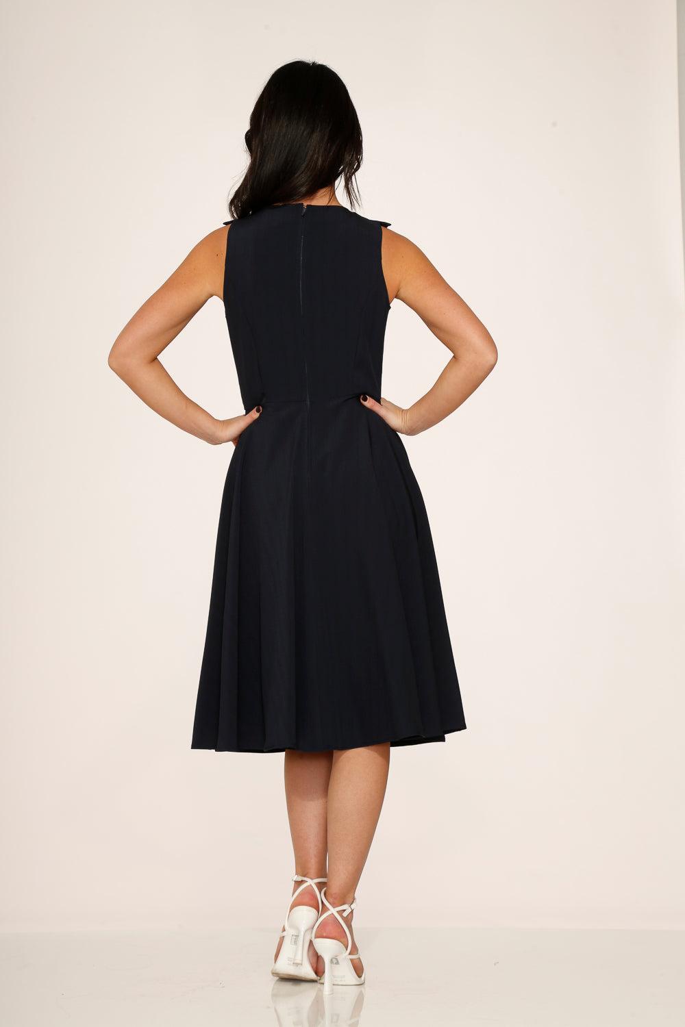 Navy Blue Swing Dress Product Image