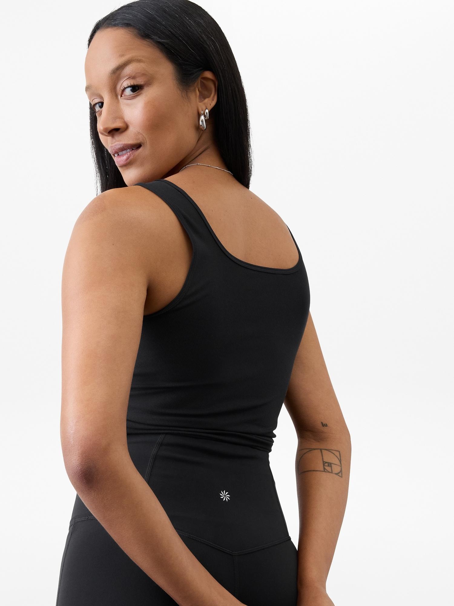 Signature Rib Square Neck Crop Tank Product Image