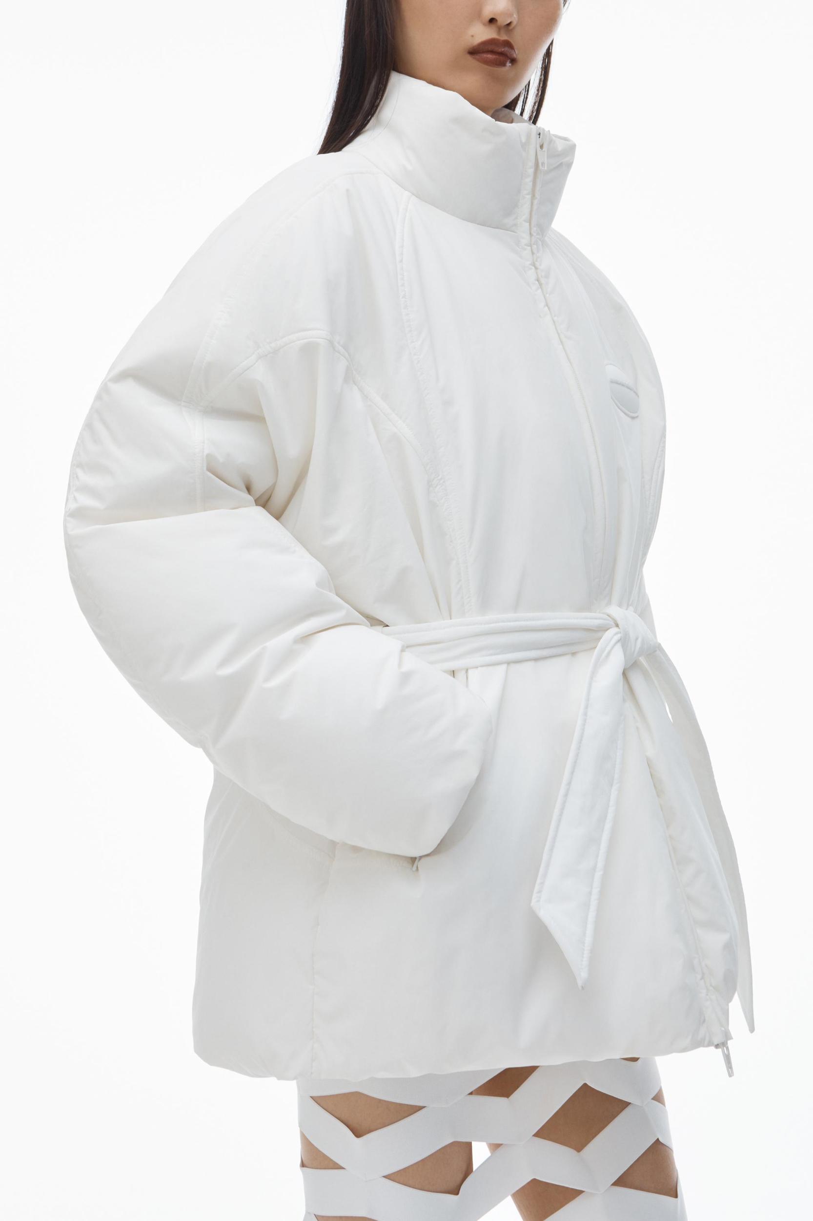 Puffer Coat With Dome Logo Patch Product Image