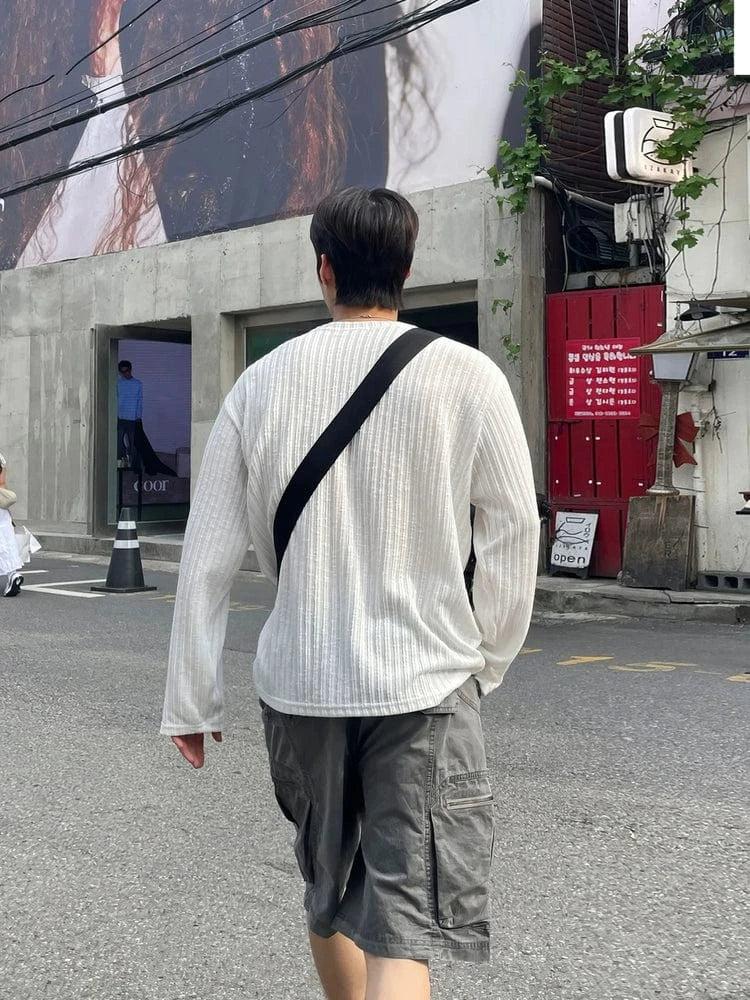 RT No. 19042 WHITE CREWNECK LONGSLEEVE Product Image