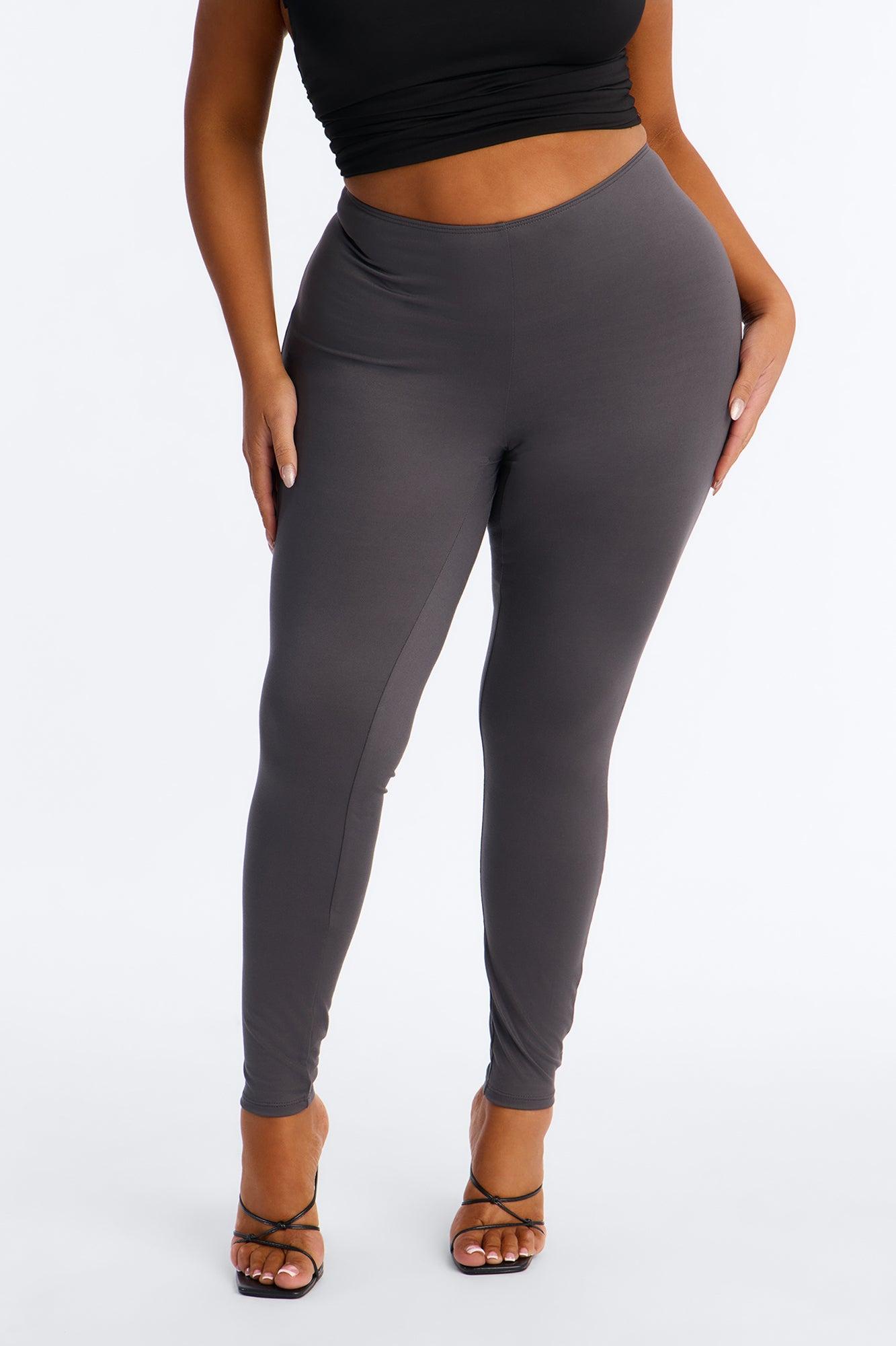 Feeling Cheeky Mid Rise Ruched Butt Legging - Dark Grey Female Product Image
