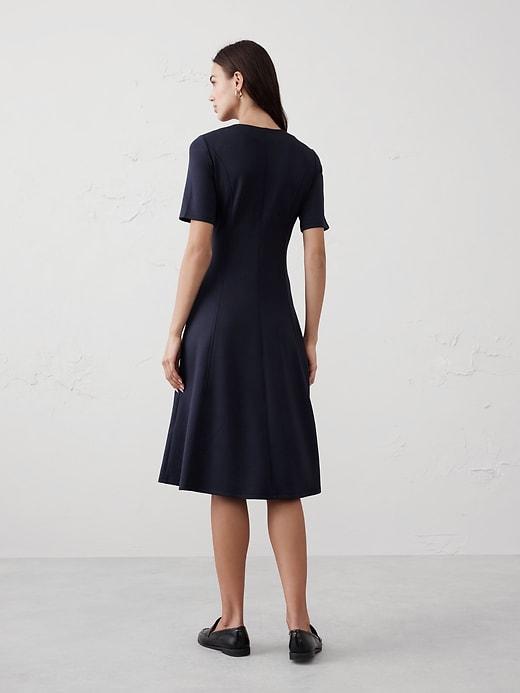 Soft Touch Scuba Seamed Midi Dress Product Image