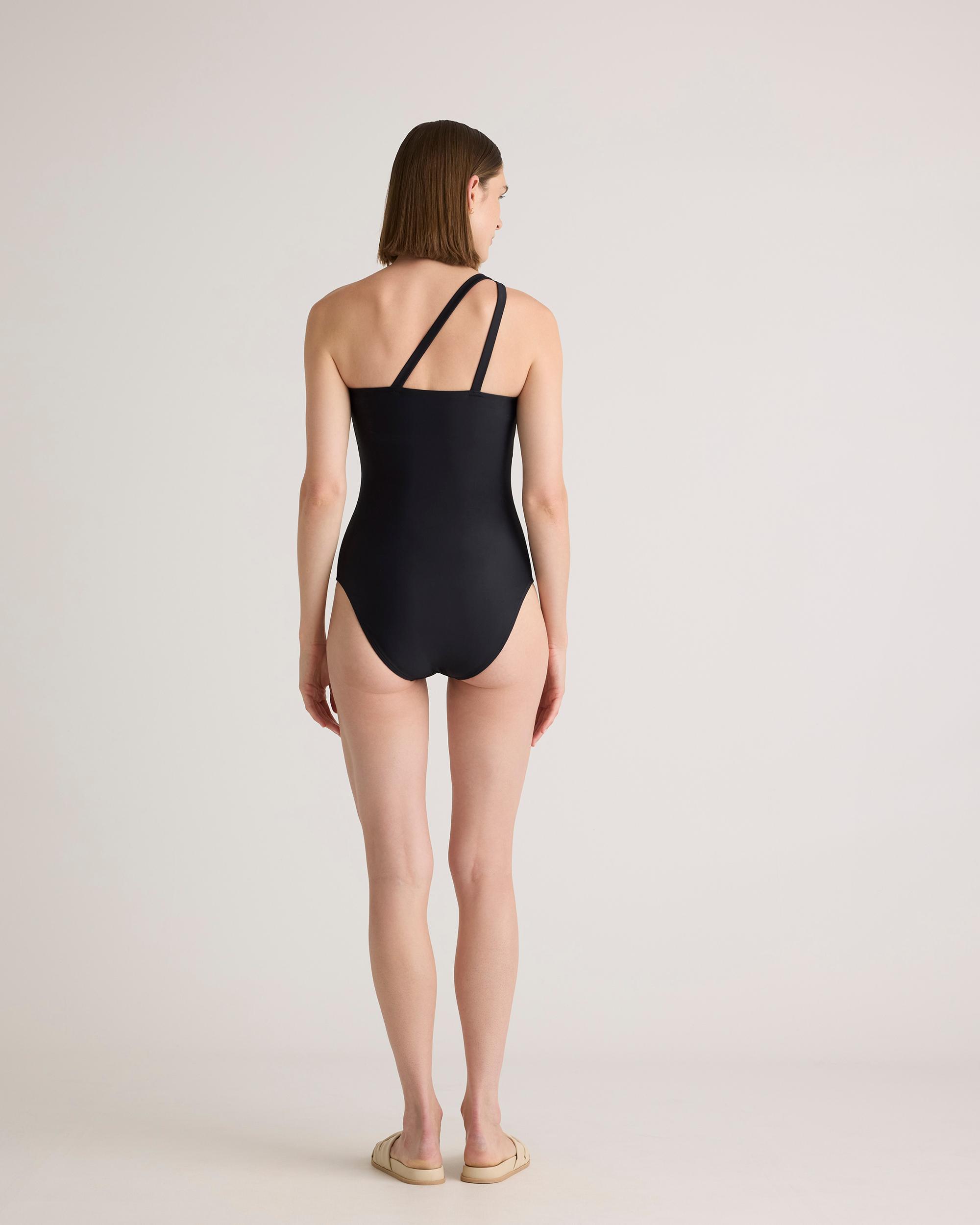 Quince | Women's Italian One Shoulder One-Piece Swimsuit Size XS, 78% Recycled Polyamide, 22% Spandex Product Image
