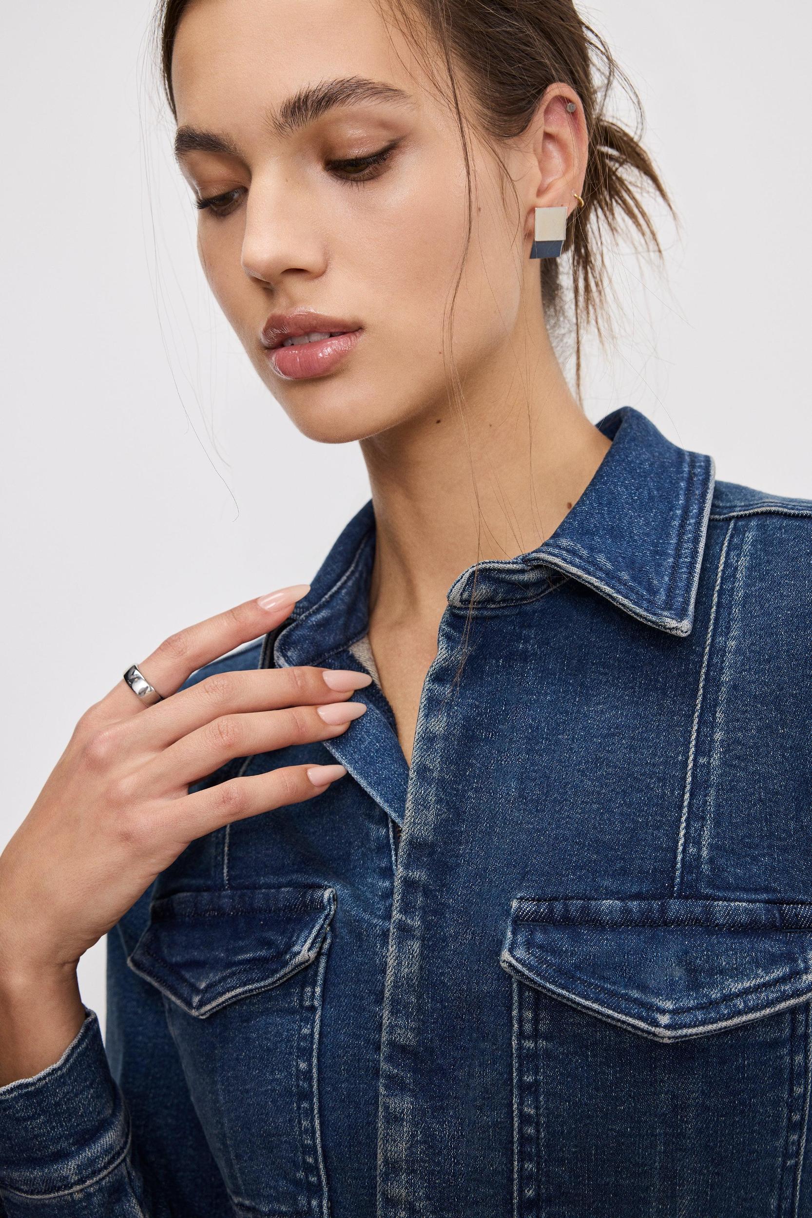 FIT FOR SUCCESS LONG SLEEVE MIDI DRESS | INDIGO724 Product Image