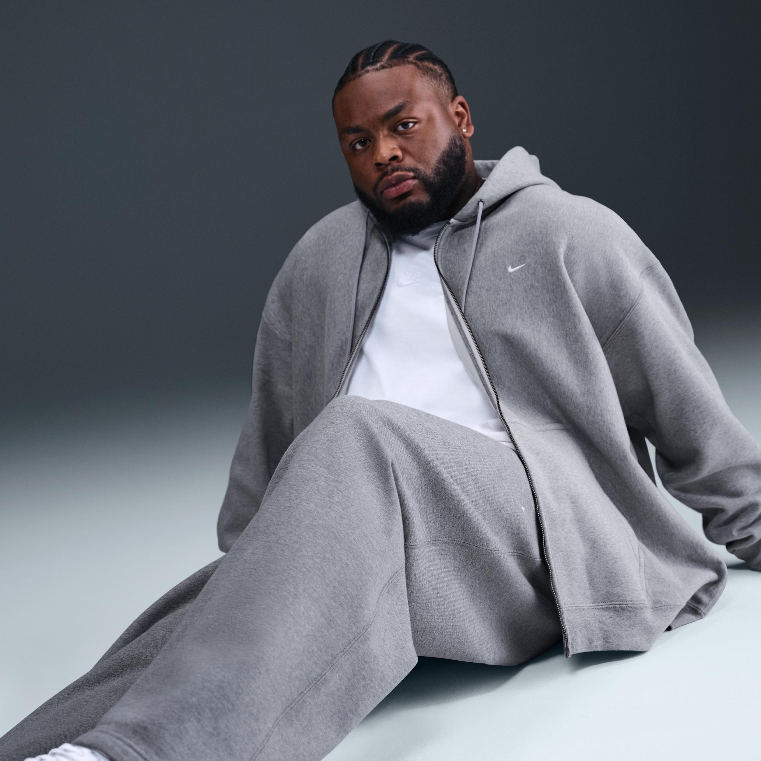 Nike Mens Solo Swoosh Fleece Open-Hem Pants | HV1090-010 Product Image