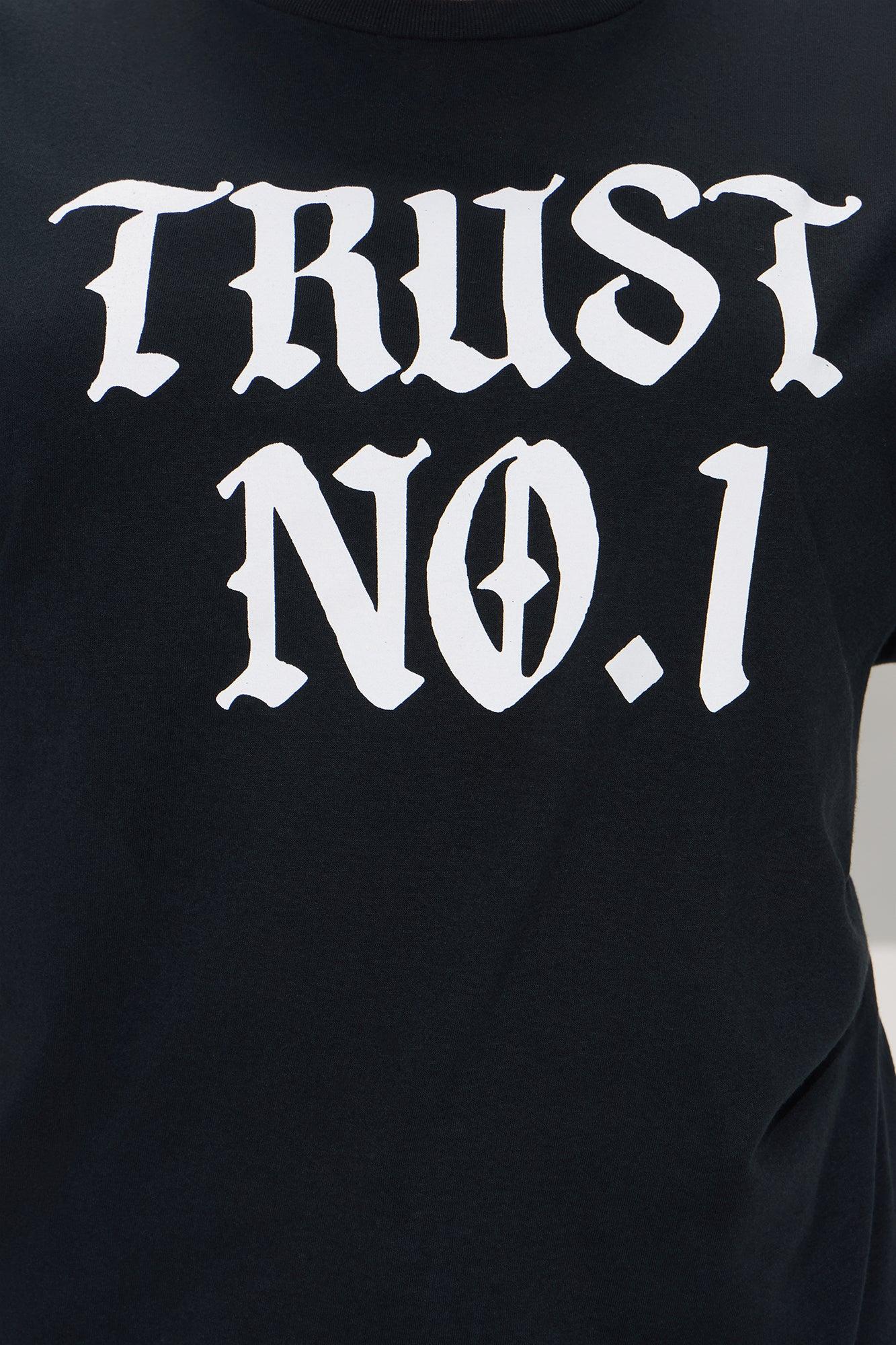 Trust No. 1 Oversized Tee - Black Product Image