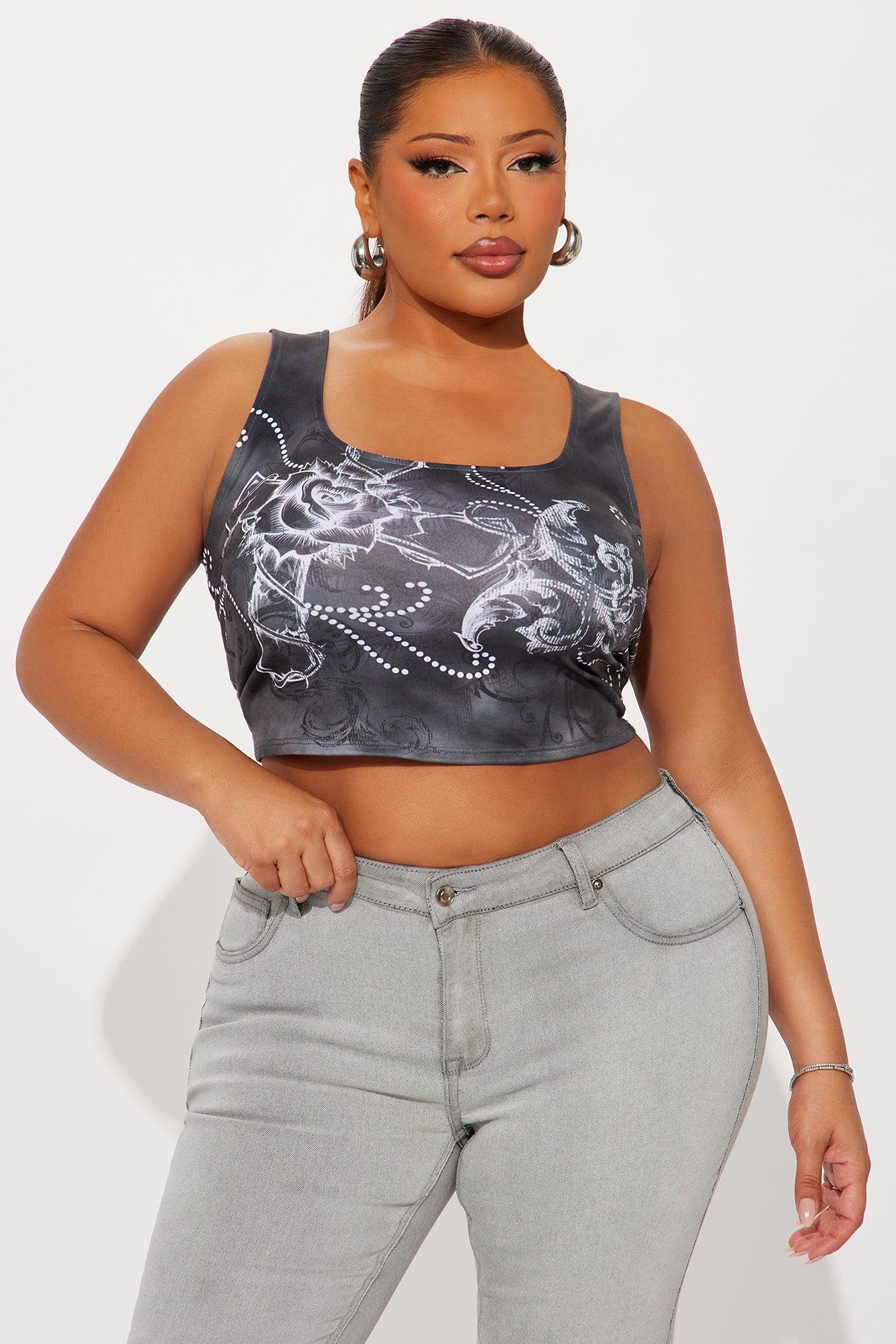 Petal Theory Tank Top - Grey Female Product Image