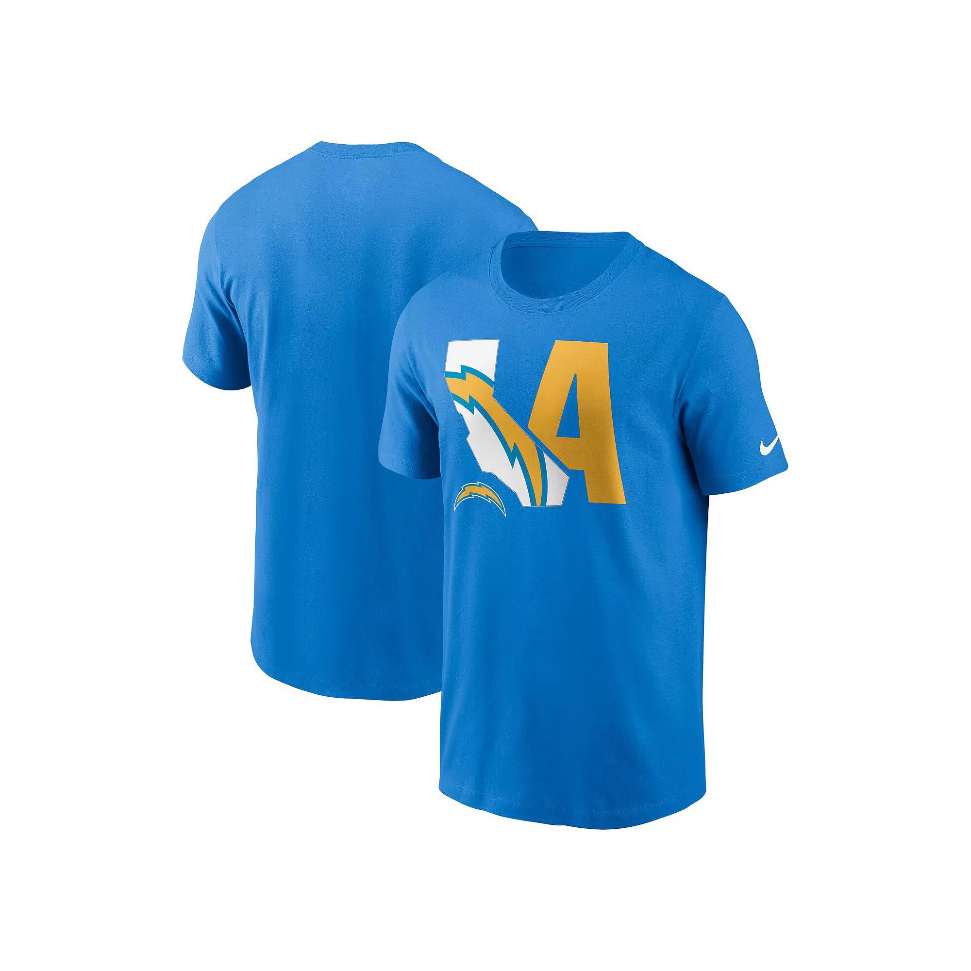 Men's Nike Powder Blue Los Angeles Chargers Local Essential T-Shirt, Size: 2XL, Light Product Image