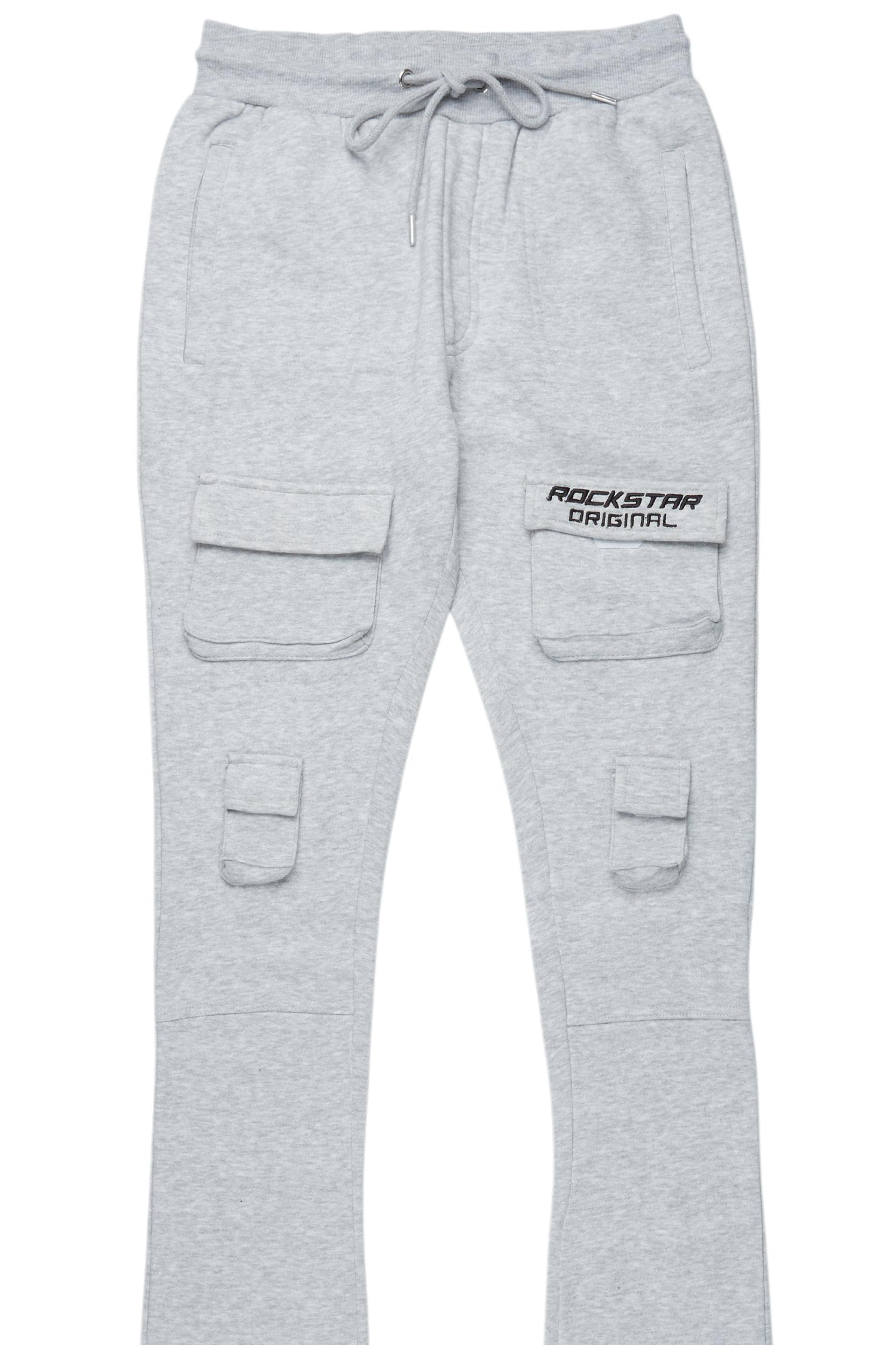 Connor Grey Stacked Flare Track Pant Male Product Image