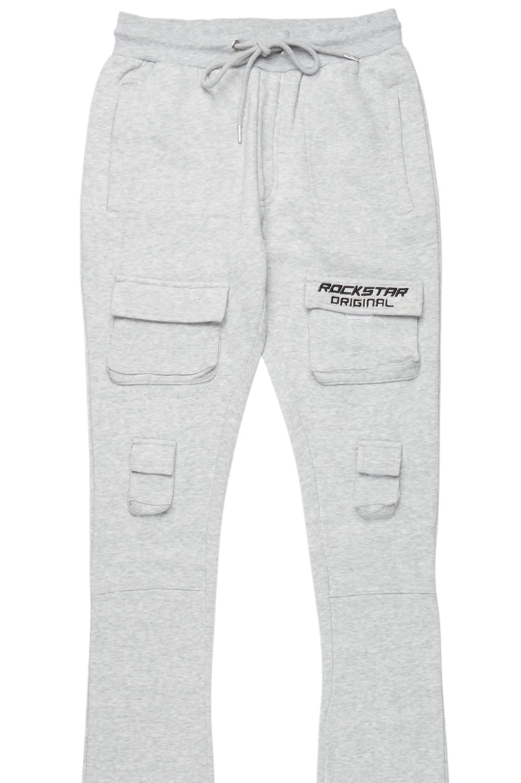Connor Grey Stacked Flare Track Pant Male Product Image