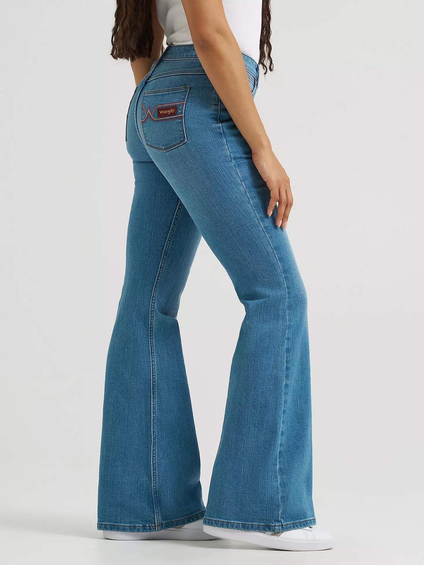 Women's Fierce Flare Embroidered Back Pocket Jean | Women's JEANS | Wrangler® Product Image