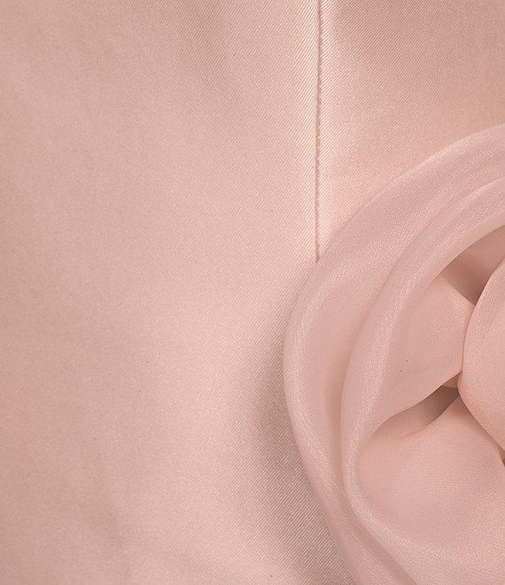 Terani Couture Mikado One Shoulder Rosette Applique Train Gown Product Image